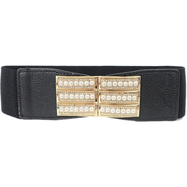 Lifestyle Dámsky pružný elastický opasok na šaty s perličky 65228328
