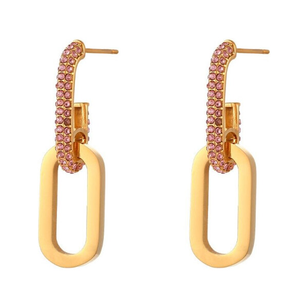 Impress Jewelry Puzetové Náušnice z chirurgickej ocele Ashley Ružové 65228338