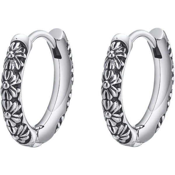 Impress Jewelry Oceľové Náušnice kruhy Leander 17mm Strieborné 65228339