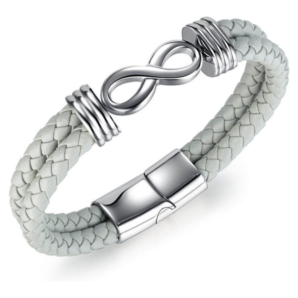 Titan Jewerly Oceľový náramok Infinity sivý 19cm 65228406