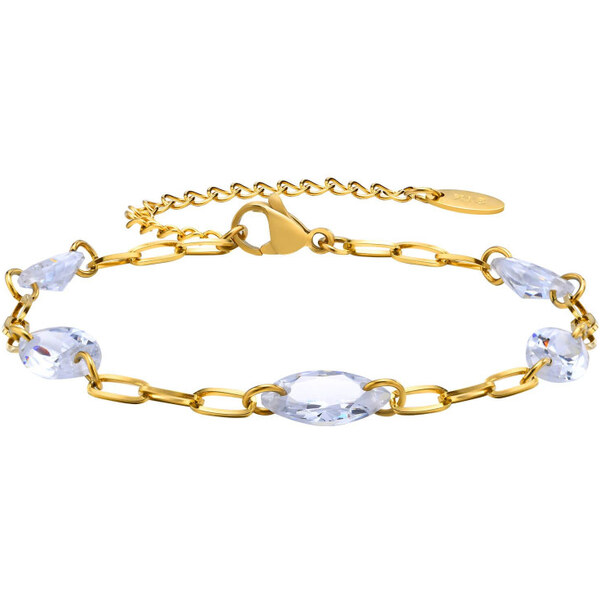 Titan Jewerly Dámsky oceľový náramok s kryštálmi Zoélie Zlatý 65228416