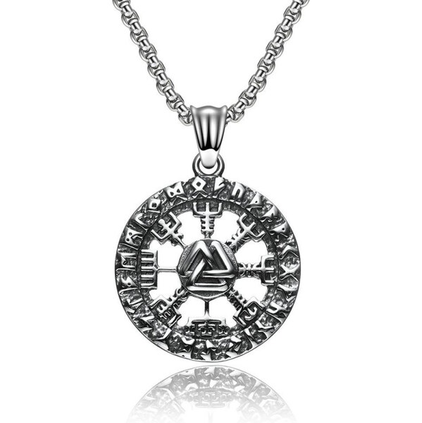 Impress Jewelry Prívesok z chirurgickej oceľ Vegvísir vikingský kompas 65228445