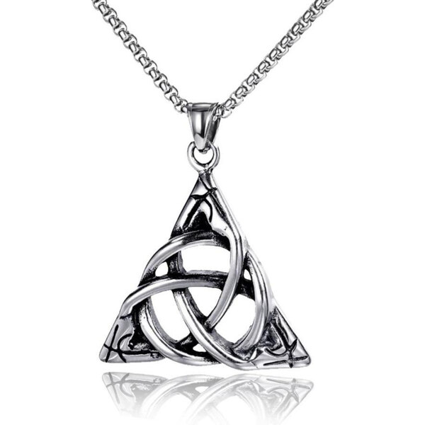 Impress Jewelry Prívesok z chirurgickej ocele Vikingský uzol Trikveter 65228447