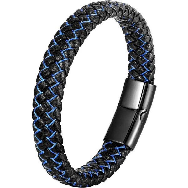 Impress Jewelry Pánsky pletený náramok Modrý Valiant 65228492