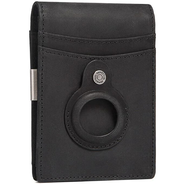 Humerpaul kožená peňaženka s klipom Čierna 65228497