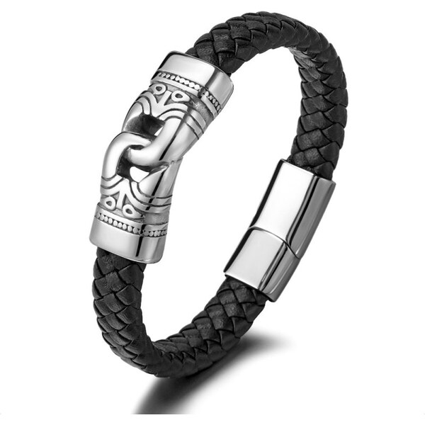 Impress Jewelry Pánsky oceľový prepletaný náramok Ammon strieborný 65228517