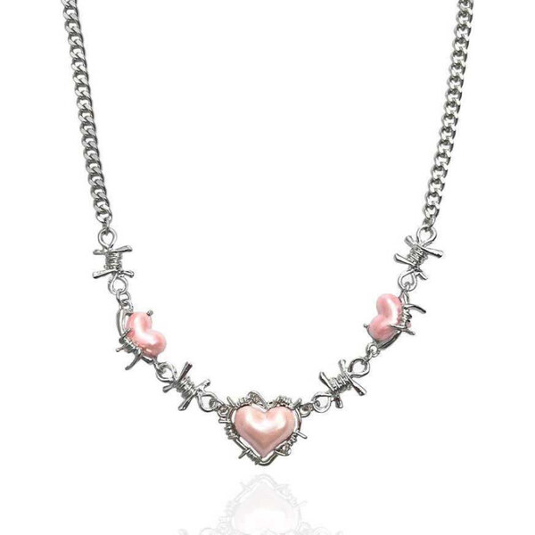 Lodestar Srdiečkový náhrdelník s tŕňmi Hearts ružový 65228591