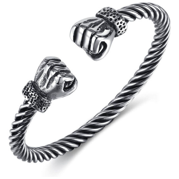Impress Jewelry Pánsky oceľový náramok boxerská ruka 18 cm 65228607
