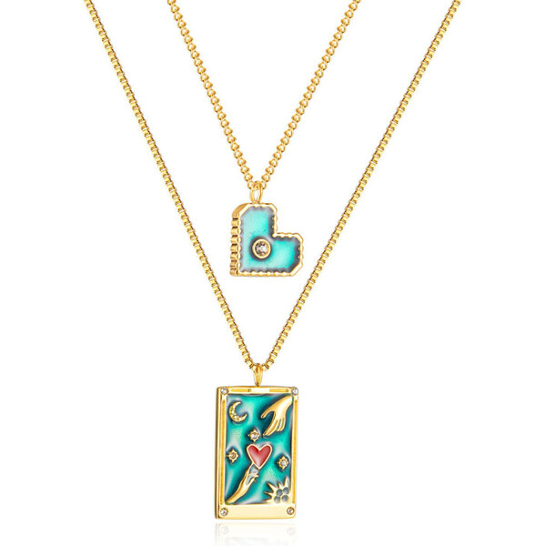 Titan Jewerly Dámsky set dvoch náhrdelníkov z chirurgickej ocele Heart 65228618