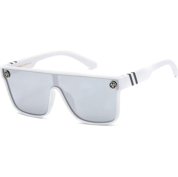 BIOHAZARD ploché zrkadlové slnečné okuliare Biele 65228624