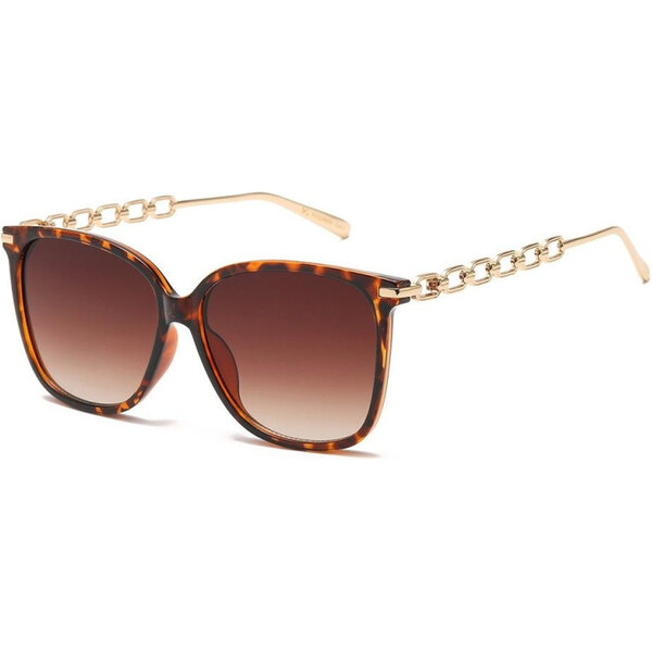 Olympic eyewear VG Luxury dámske okrúhle Slnečné okuliare Leopard 65228726