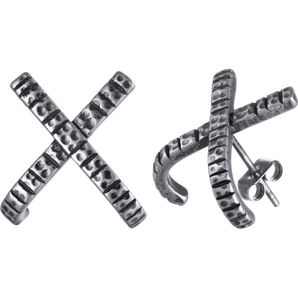 Titan Jewerly Oceľové puzetové náušnice s pazúrom 15mm Gunmetal 65228758