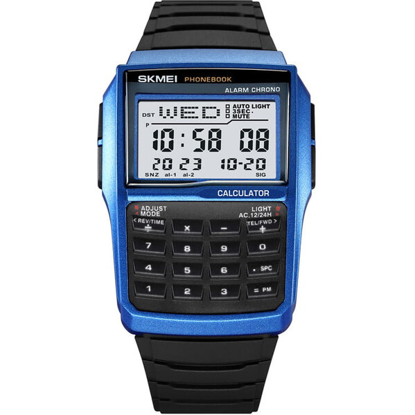 Skmei 2255 pánske hodinky Mr Calculator modré 65228768