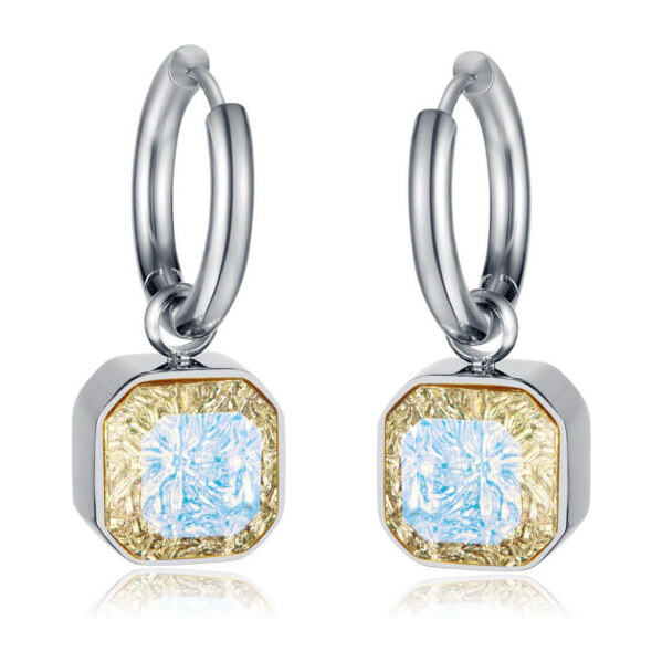 Impress Jewelry Dámske Oceľové kruhové náušnice s trblietavým 65228764