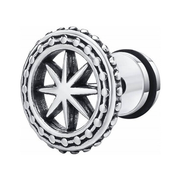 Impress Jewelry Oceľová šróbovacia náušnica Snehová vločka 12mm 65228761