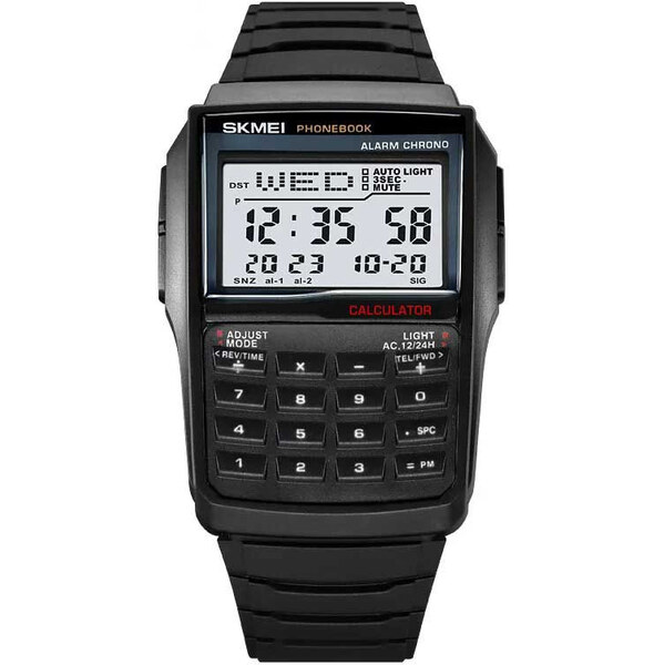 Skmei 2255 pánske hodinky Mr Calculator čierne 65228771