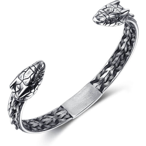 Impress Jewelry Pánsky oceľový pevný náramok Viking Compass 22 cm 65228772