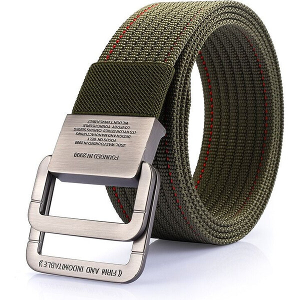 Twins Pánsky plátený opasok Military Combat Zelený 65228782