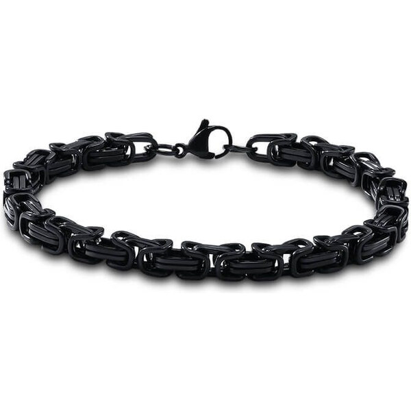 Impress Jewelry Náramok z chirurgickej ocele Byzantine 6mm-21cm Čierny 65228780