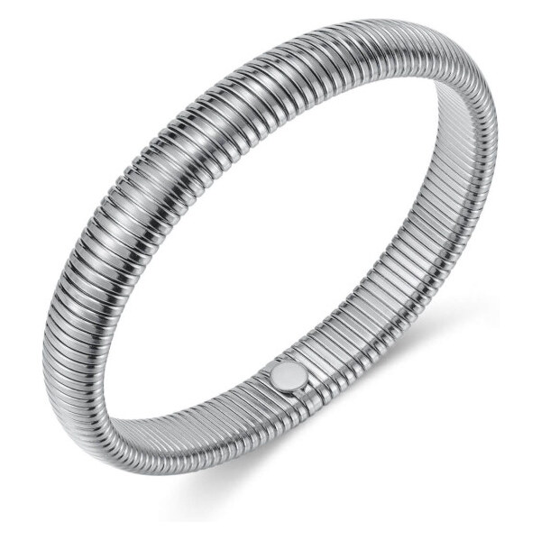 Titan Jewerly Dámsky oceľový pružinový náramok Strieborný 65228777