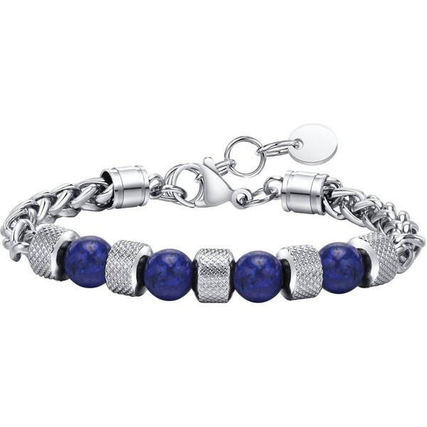 Impress Jewelry Náramok z chirurgickej ocele Gudule Modrý 21cm 65228800