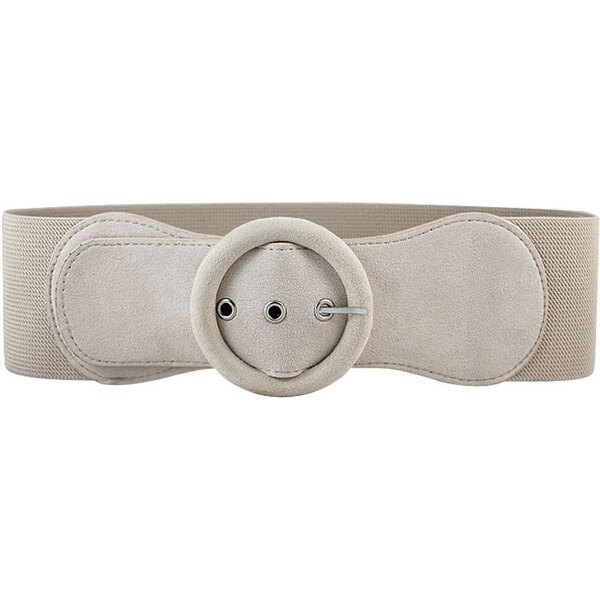 Lifestyle Dámsky strečový semišový široký opasok Smotanový 65228802