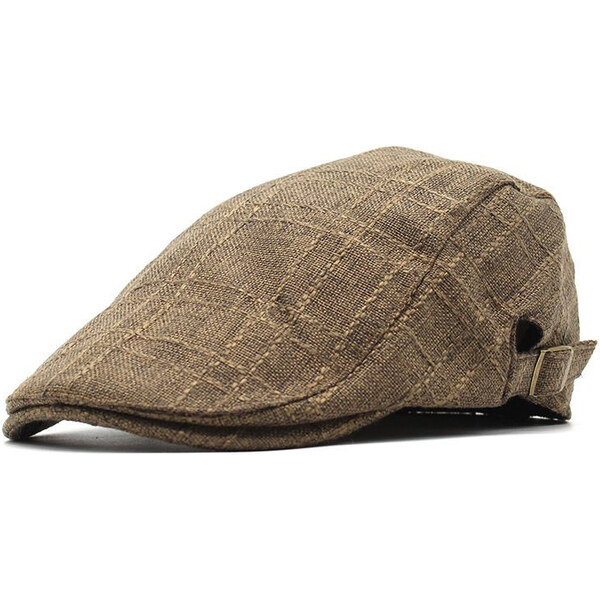 JAMONT Pánska plochá bavlnená čiapka bekovka Jarmo Hnedá 65228822