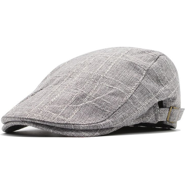 JAMONT Pánska plochá bavlnená čiapka bekovka Jarmo Šedá 65228823