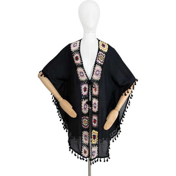 ArtOfPolo pončo na plavky Pareo Figari Čierna 65228889