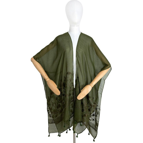 ArtOfPolo pončo na plavky Pareo Lucciola Olivová 65228882