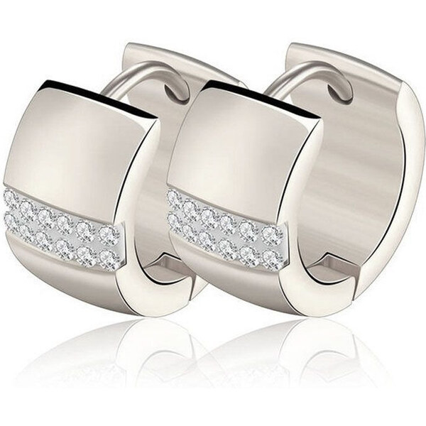 Impress Jewelry Oceľové Náušnice kruhy Loius Strieborné 65228878