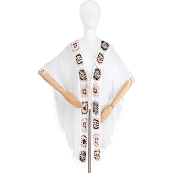 ArtOfPolo pončo na plavky Pareo Figari Biela 65228888