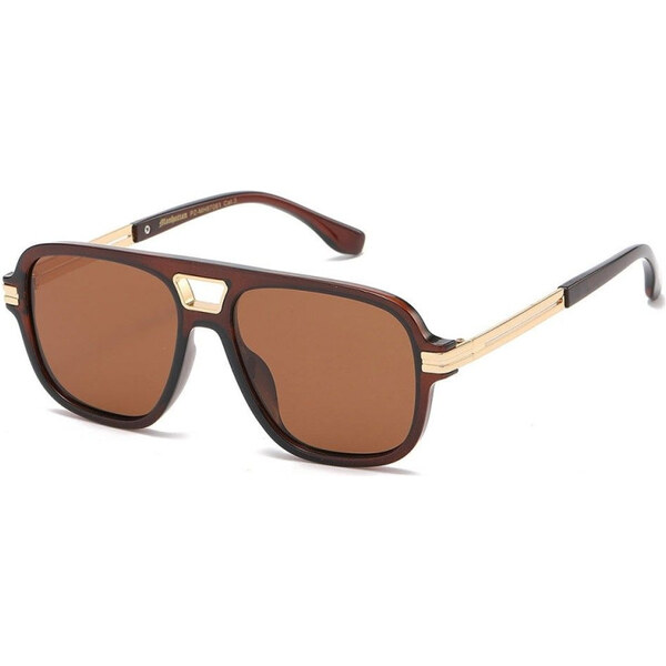 Olympic eyewear MANHATTAN polarizačný aviator slnečné okuliare Hnedé 65229095