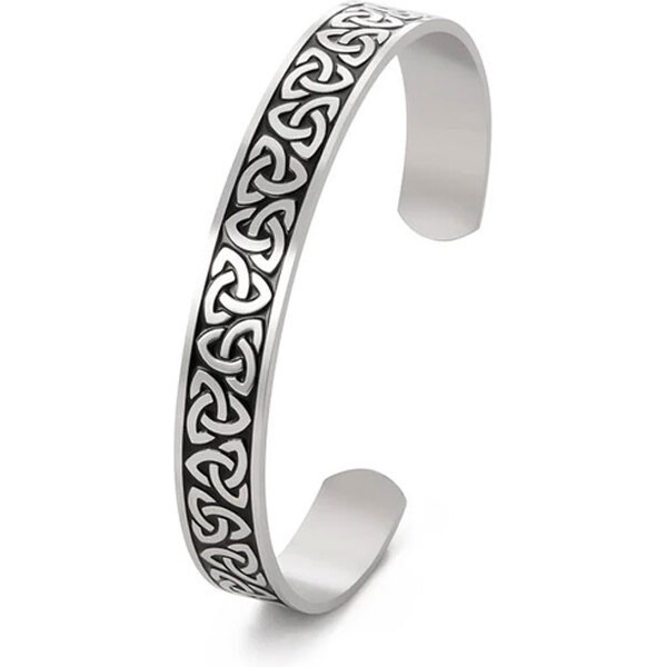 Impress Jewelry Náramok z chirurgickej ocele Vikingský uzol Valknut 65229202