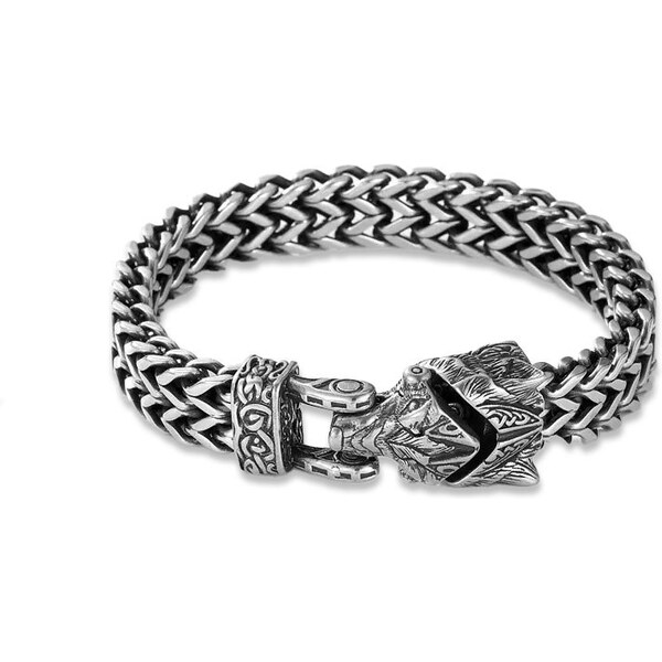 Impress Jewelry Náramok z chirurgickej ocele Vlk Alfa samec 65229206