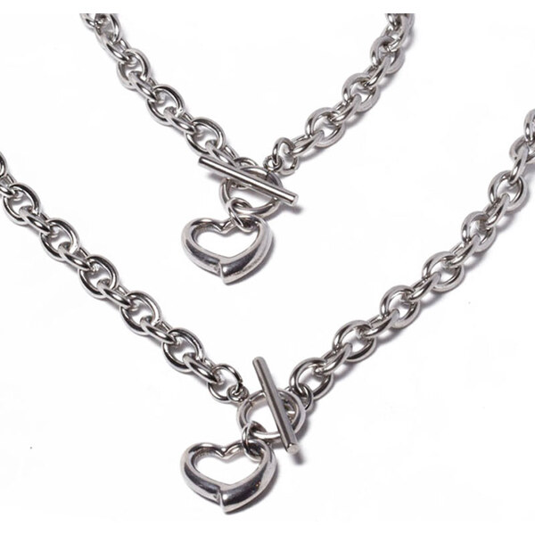 Impress Jewelry Súprava z chirurgickej ocele Náramok + Náhrdelník 65229213