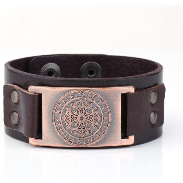 Lodestar Vintage široký hladký náramok Keltský uzol Medený 65229226