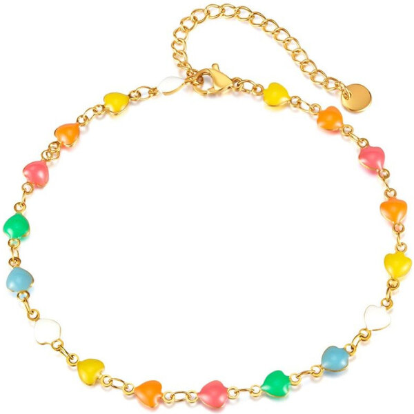 Titan Jewerly Retiazka na nohu z chirurgickej ocele so srdiečkami 65229274