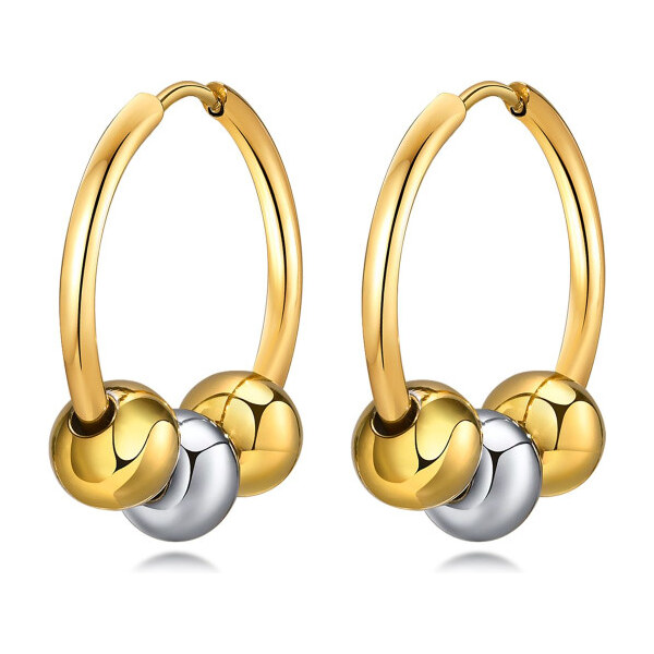 Impress Jewelry Dámske Oceľové kruhové náušnice 20mm Ball Zlaté 65229312