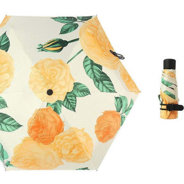 Shimia Skladací cestovný dáždnik s pivonkami Biely 65229357