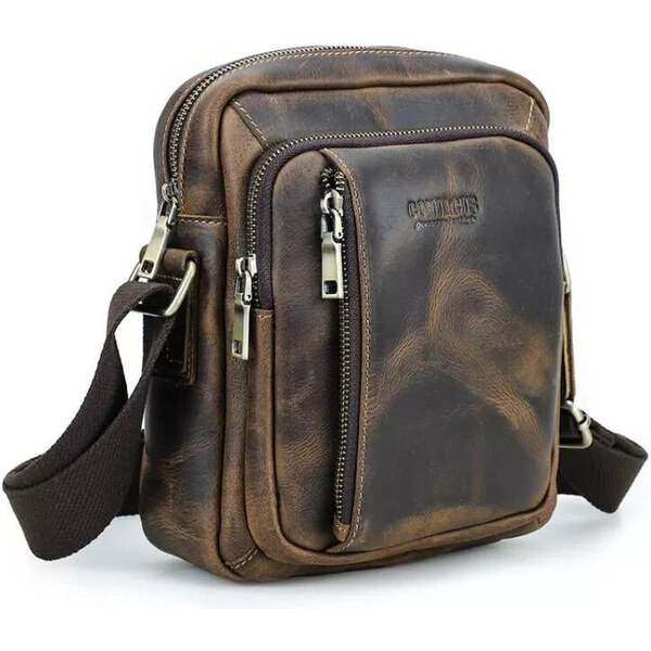 Contacts pánska kožená taška Crazy horse Helvet 4L 65229409