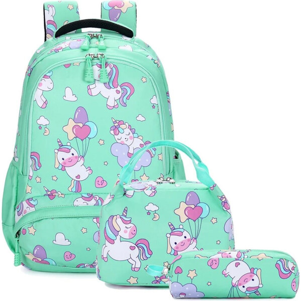 Meisohua Meiso Dievčenský školský batoh set 3v1 Jednorožec na mráčiku 65229430