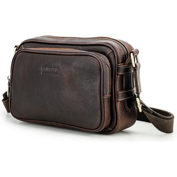 Contacts pánska kožená taška Bandor Hnedá 4L 65229437