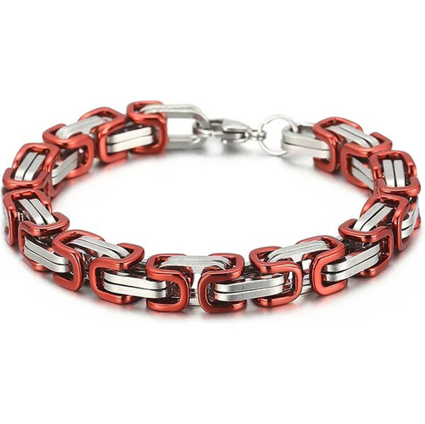 Impress Jewelry Pánsky náramok z ocele Be Hard Červený 8 mm / 19-24 cm 65229467