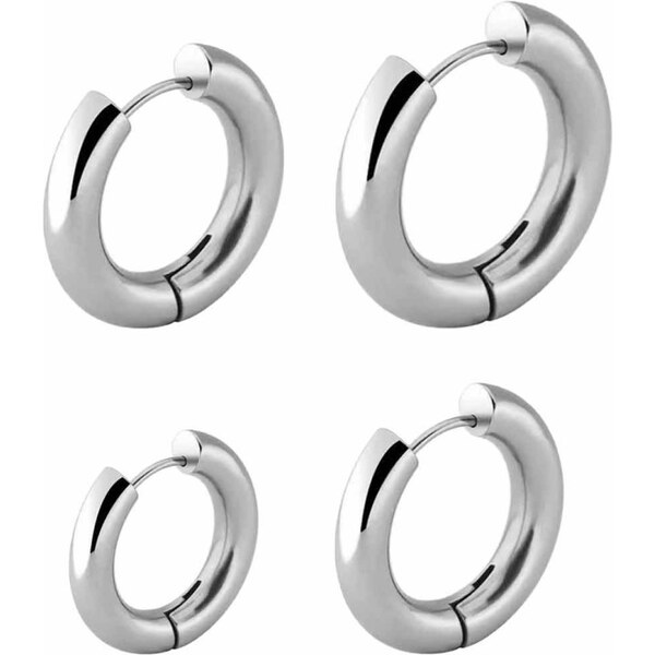 Impress Jewelry Náušnica z chirurgickej ocele Krúžok Bold strieborný 65229480