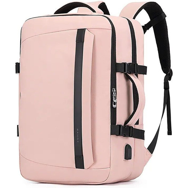 Bange cestovný batoh na notebook s USB Guntram Ružový 30L 65229488