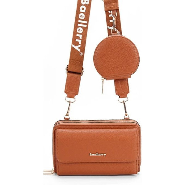 Baellerry Dámska peňaženka s popruhom a vreckom Hnedá 65229542