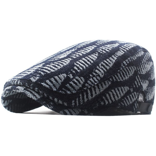 JAMONT Pánska plochá bavlnená čiapka bekovka Gendel Modrá 65229572