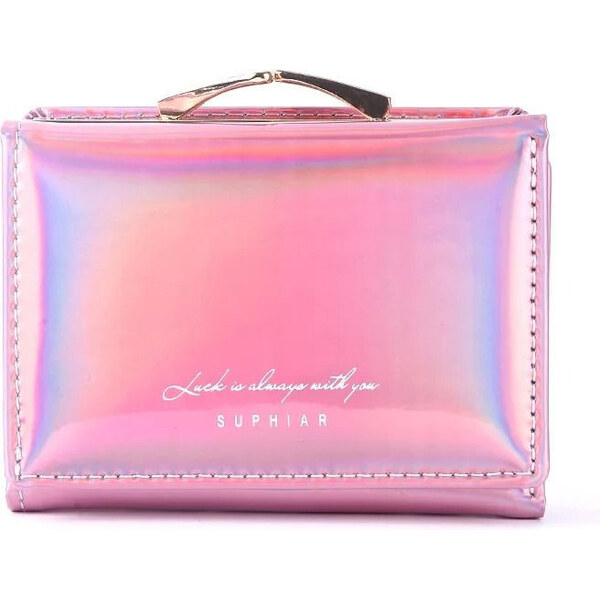 Lifestyle Dievčenská holografická peňaženka Suphiar Ružová 65229577
