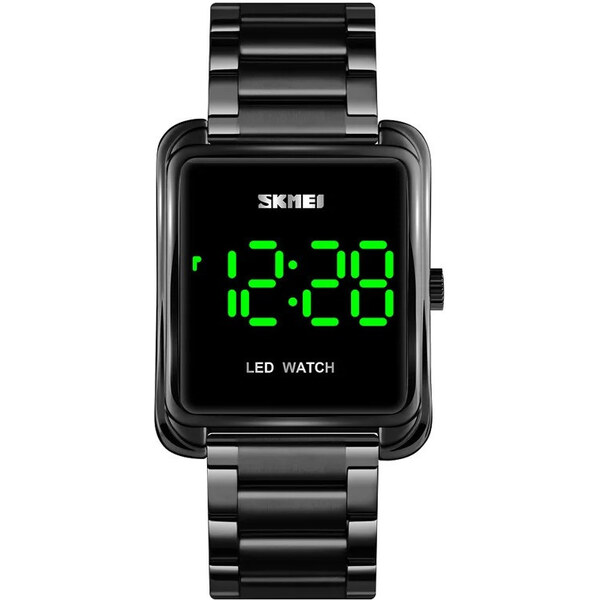 Skmei 1505 celokové LED hodinky Green Fusion Čierne 65229612